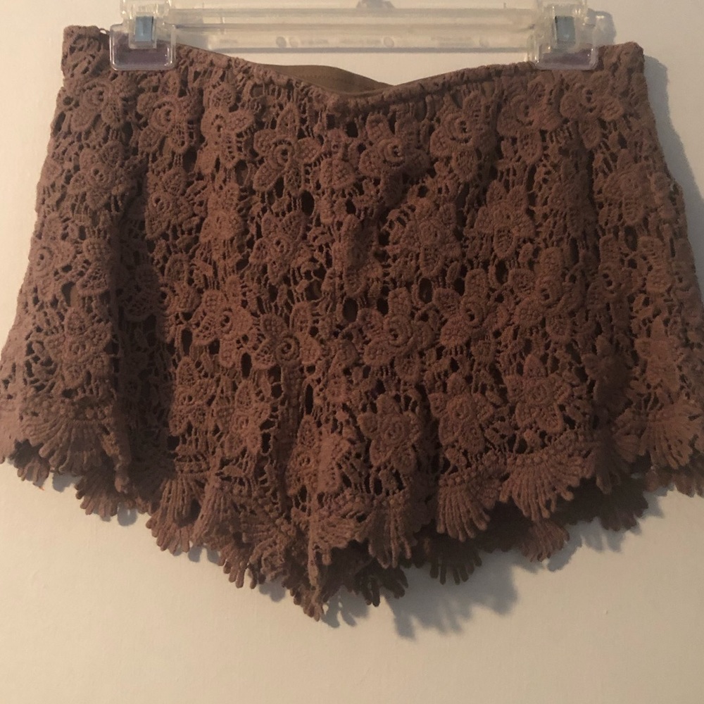 Brown Crochet Short